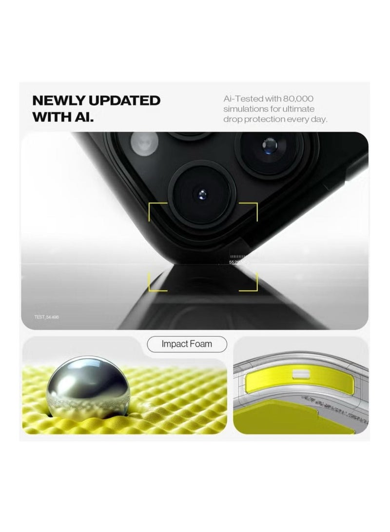 Spigen Tough Armor MagFit AI for iPhone 16 Pro Case Cover MagSafe with Kickstand (2024) - Abyss Green - Image 4