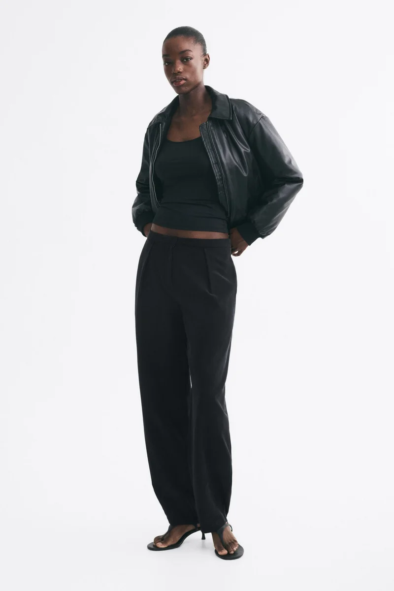 H&M Viscose-blend barrel trousers