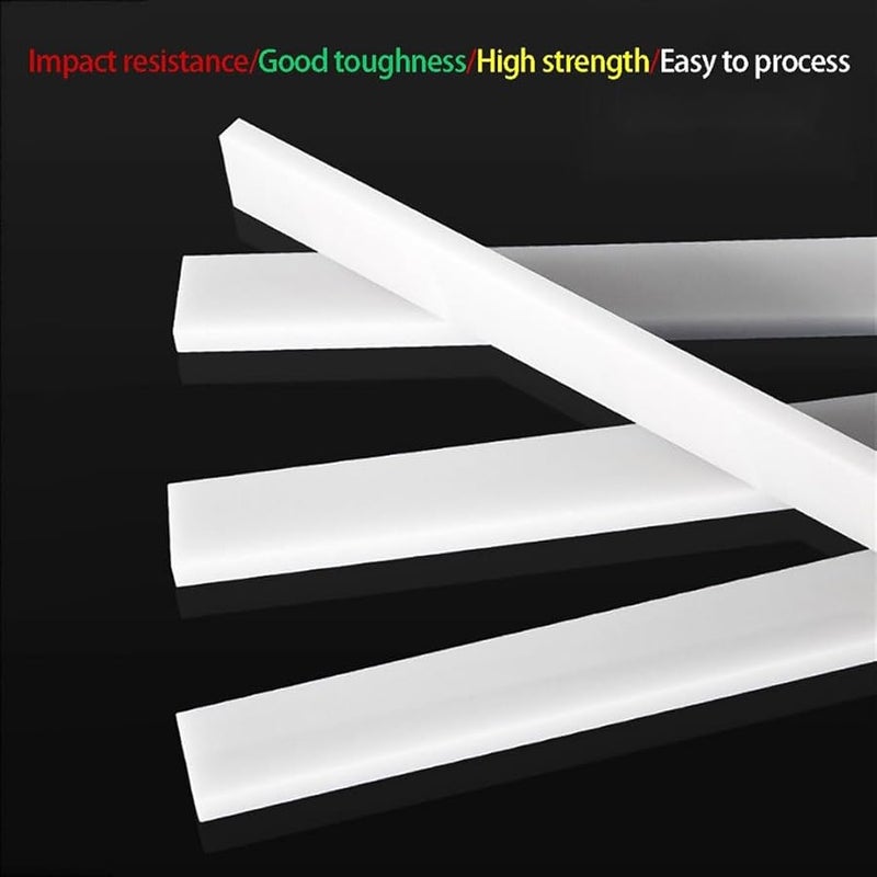 White Nylon Plate Sheet 2PCS Wear Resistant Plastic PA6 Thickness 10mm Size 50x500mm - Image 4