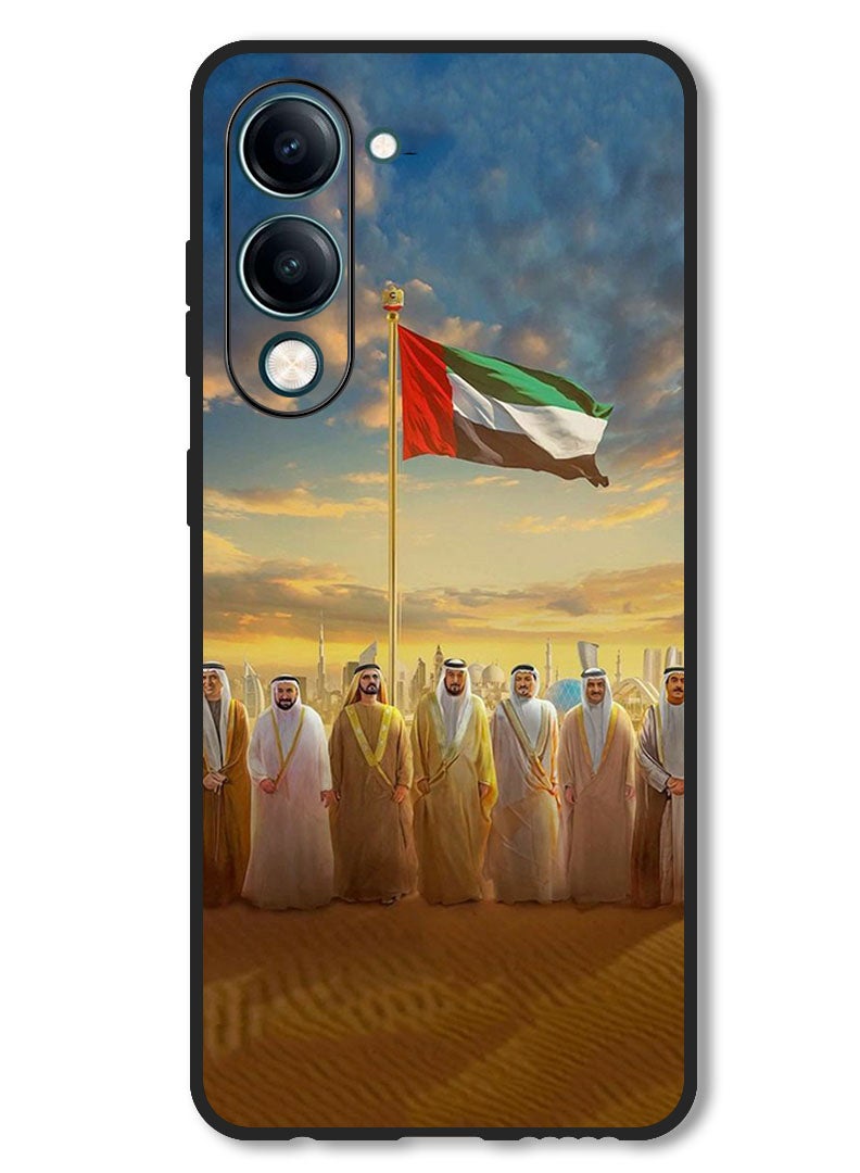 Theodor Case Compatible with Vivo Y29s Protection Shockproof Bumper Cover Uae Flag Uae Rulers - Image 1