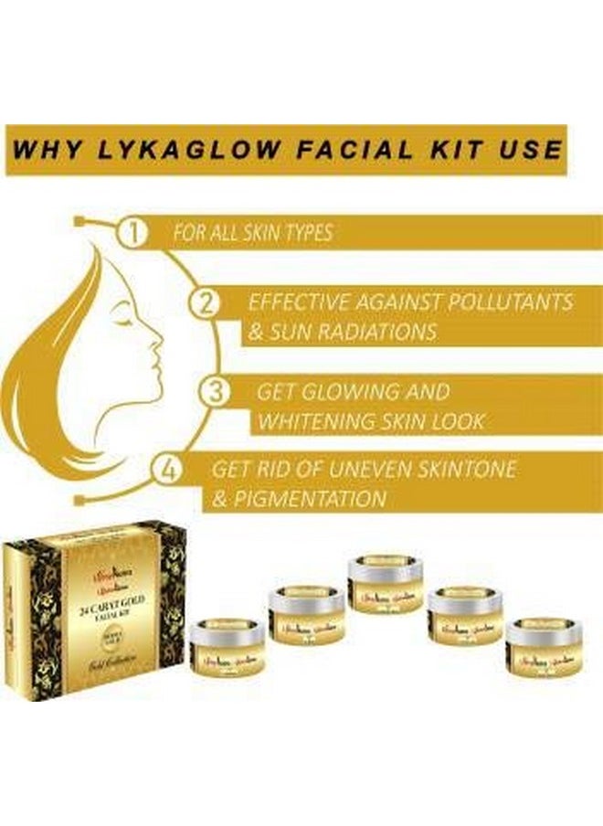 لايفسي نوترا مجموعة العناية بالوجه Lyckaglow Luster Diamond + Derma 24 C Gold | مجموعة متميزة لبشرة شابة لفترة طويلة (10 × 50 جم)  - Image 3
