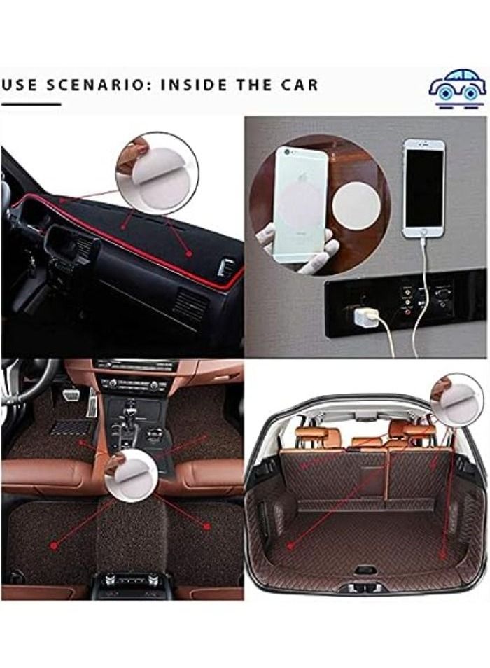 Round Velcro Tape, Non-Slip Tape for Carpets and Home Furniture, Scotch Tape Size 5 cm Made of Polyester and Nylon Tear Resistant, 30 Pairs, White - Image 5