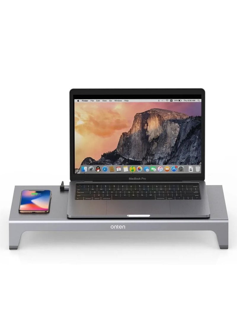 onten USB C 11 In 1 HUB Multi Function Dock Station - Wireless Charging - USB 3.0 X2 + USB-C X2 + TF/SD X1 + HDMI/VGA + 3.5Jack + RJ45 + Type C PD - Image 4