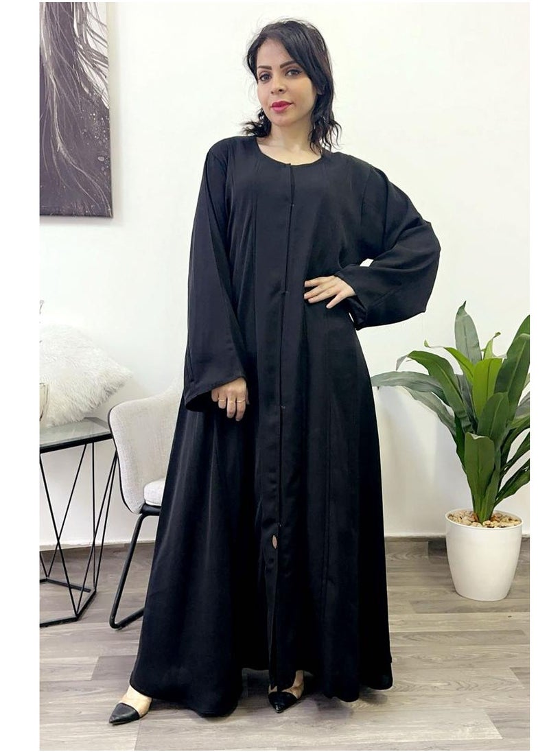 FASHION LINE - Abaya Laaf-Neck Embroidered with crystal black - Image 1