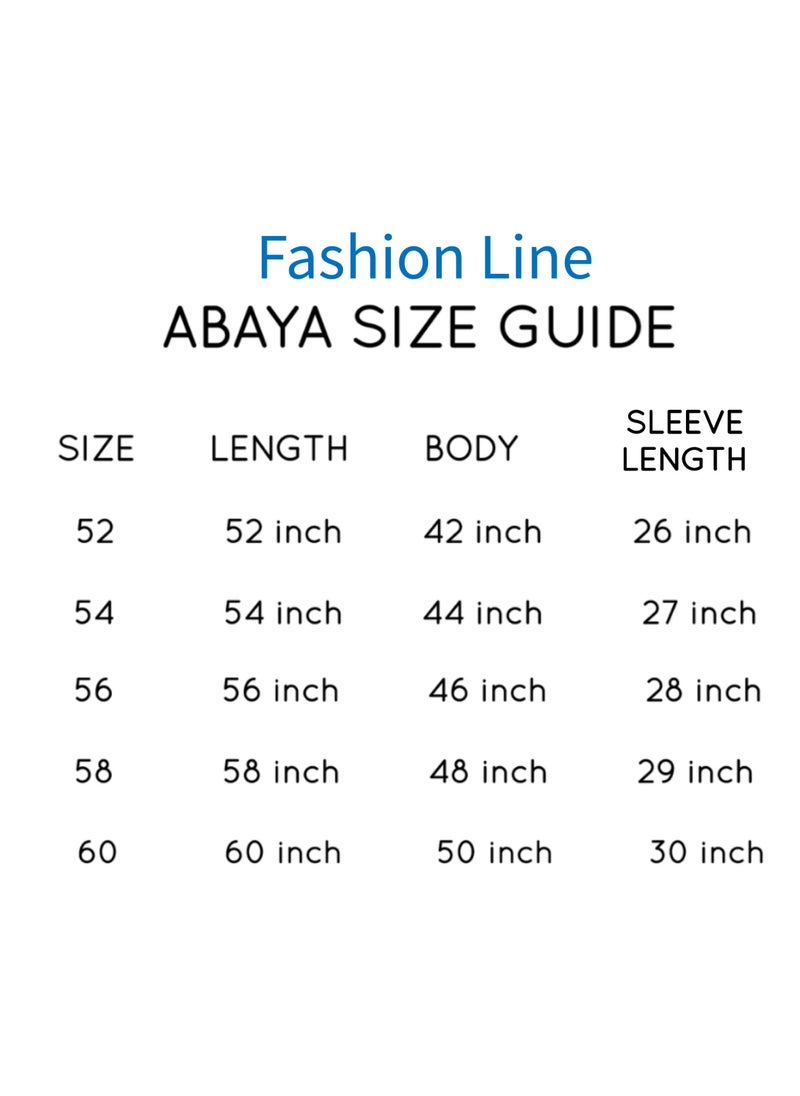 FASHION LINE - Abaya Laaf-Neck Embroidered with crystal black - Image 1