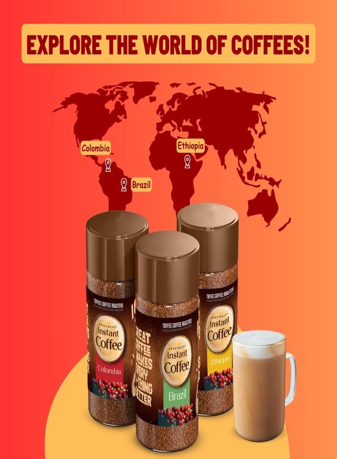 Toffee Coffee Roasters Bag| 100 Gm X Pack Of 2 Ethiopia & Brazil Speciality Instant Coffee Combo | As Seen On Shark Tank | Ready In Seconds | Microground Technology - Image 4