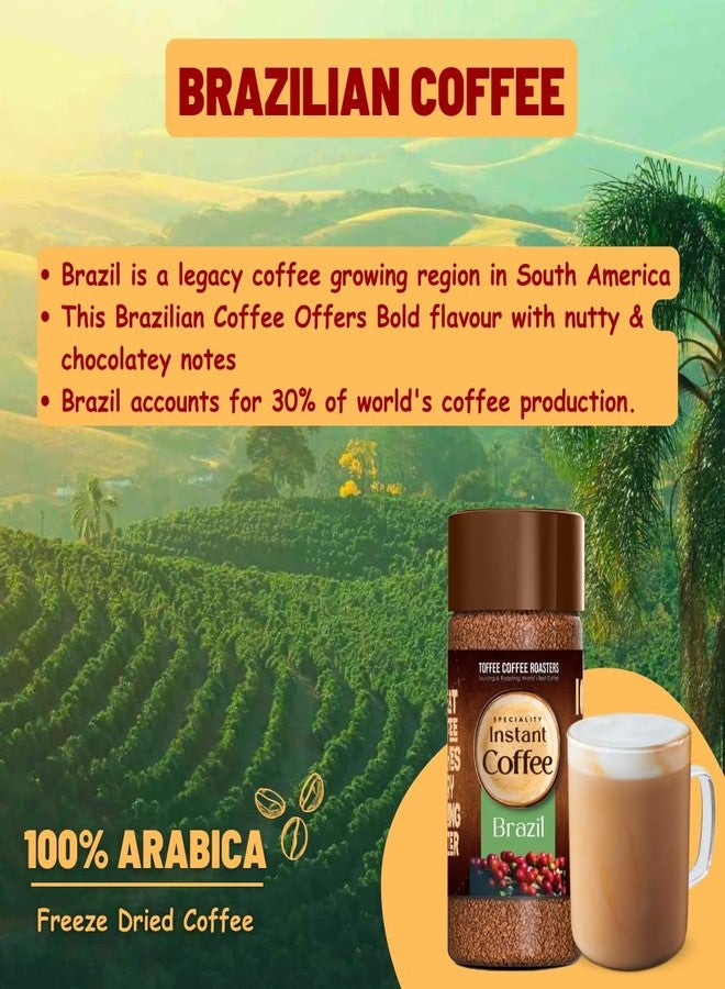 Toffee Coffee Roasters Bag| 100 Gm X Pack Of 2 Ethiopia & Brazil Speciality Instant Coffee Combo | As Seen On Shark Tank | Ready In Seconds | Microground Technology - Image 3