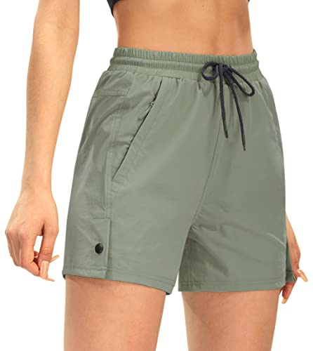 AFITNE Women's Hiking Shorts Quick Dry Lightweight Golf Active Water Shorts with Pockets for Work Outdoor Camping Fishing Sage Green M - Image 1