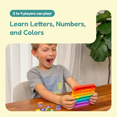 The Fidget Game ABC Bingo, Games for Kids - Six Educational Alphabet Bingo Popping Mats for Preschool, Toddlers, Kindergarten - Learning Activities for 2-6 Players 3+ Years - Image 5