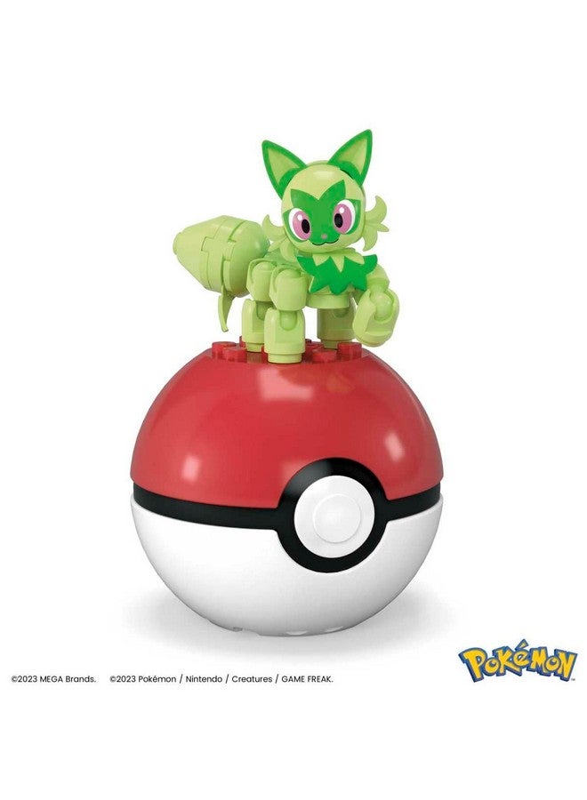 Mega Brands MEGA Pokémon Sprigatito Collectible Pokeball Building Toy for Ages 6 and Up - Image 5