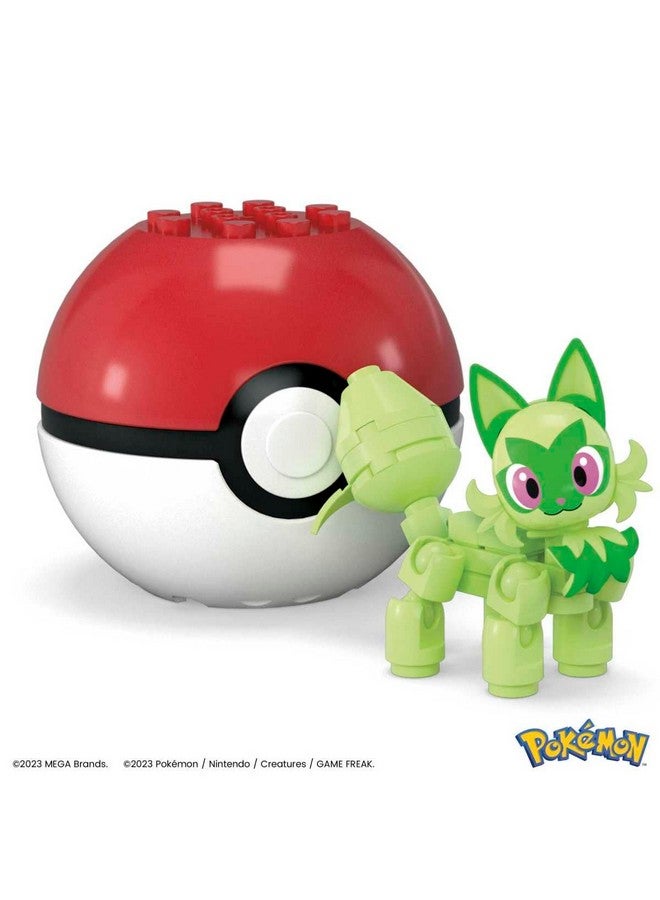 Mega Brands MEGA Pokémon Sprigatito Collectible Pokeball Building Toy for Ages 6 and Up - Image 3
