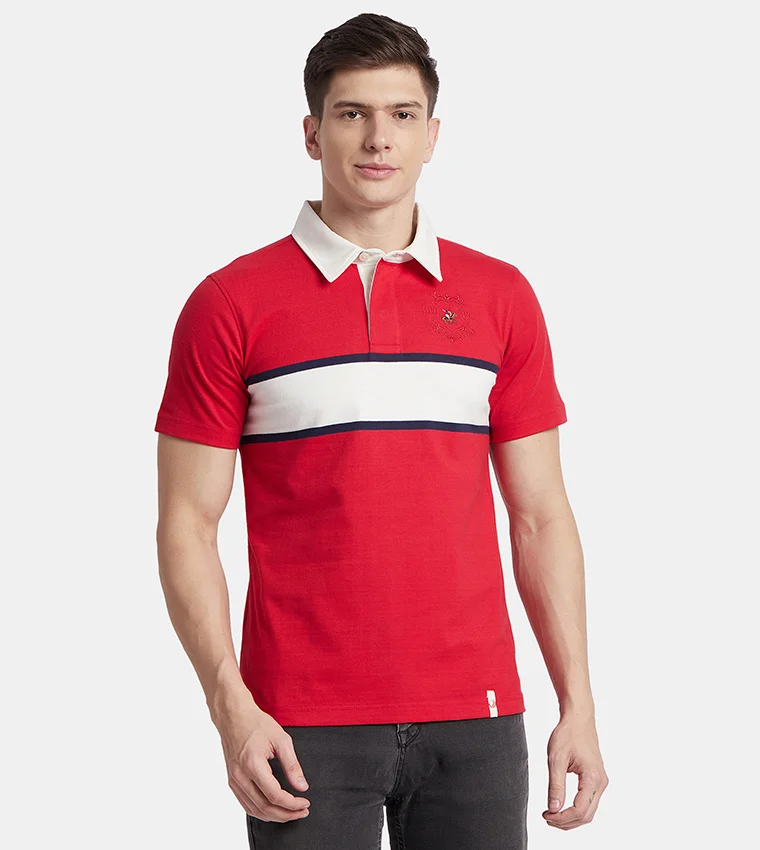 بيفرلي هيلز بولو كلوب تيشيرت بولو بأكمام قصيرة مطرز بشعار