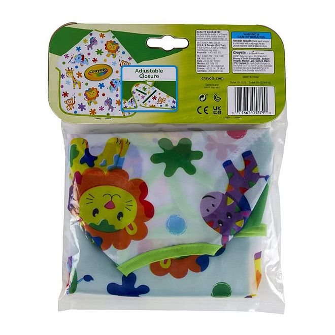 Crayola My 1st Art Smock Apron for Kids, Long Sleeve, Ages 12M+, Reusable, Multicolor Craft Protection - Image 4