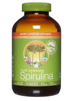 Pure Hawaiian Spirulina Powder 16 Ounce  - Natural Premium Spirulina from Hawaii - Vegan, Non-GMO, Non-Irradiated - Superfood Supplement & Natural Multivitamin