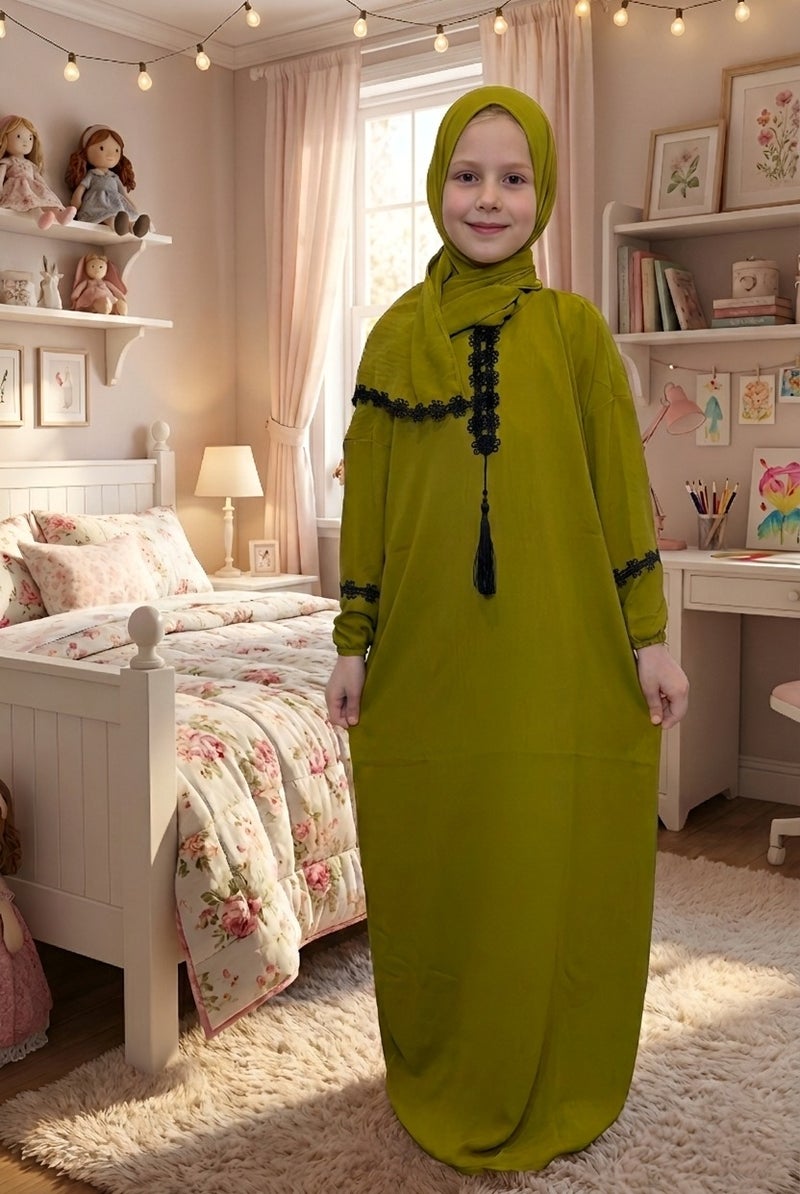 شرشف صلاة اطفال بناتى مع حجاب متصل