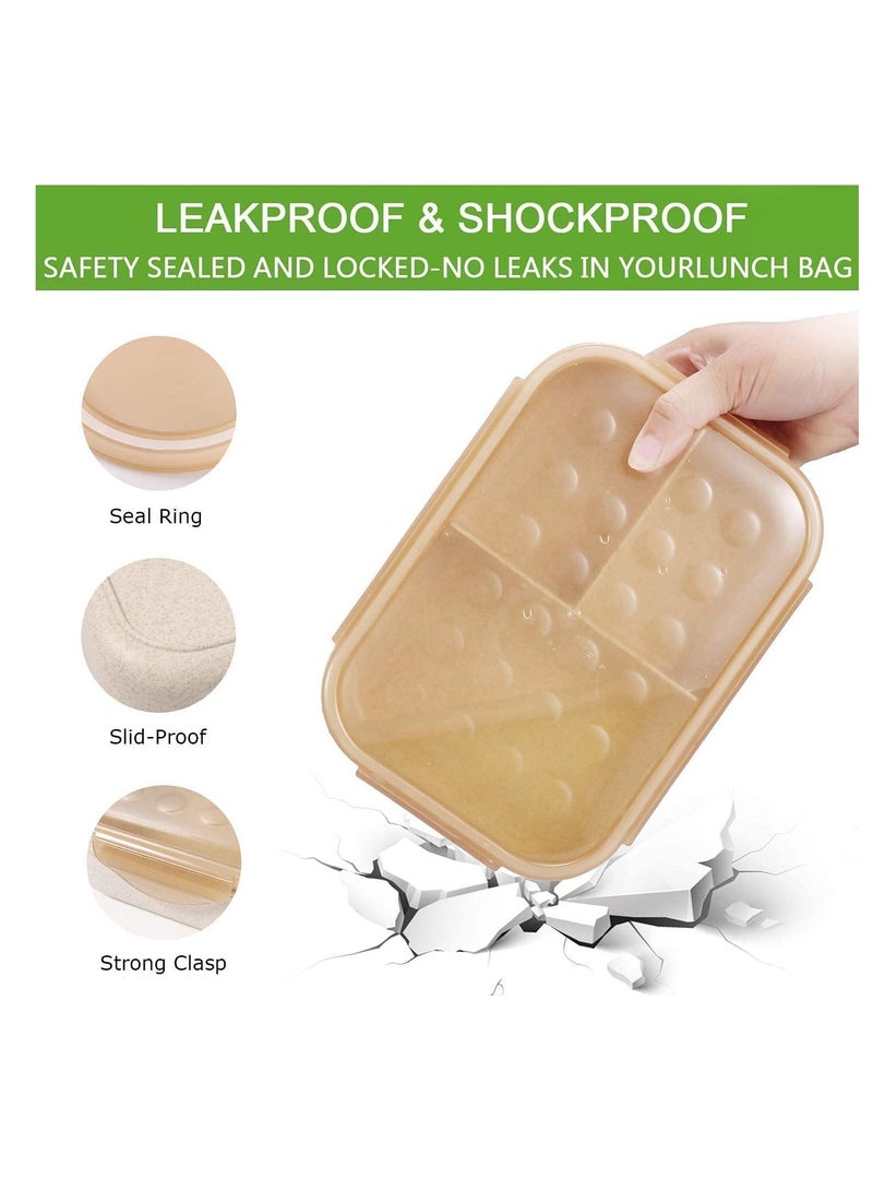 KASTWAVE Bento Box for Adults Lunch Containers for Kids 3 Compartment Lunch Box Food Containers Leak Proof Microwave Safe - Image 3