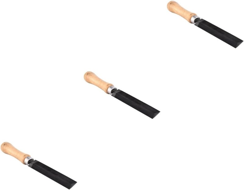 Professional Guitar Nut File Repair Tool Set 3pcs Wooden Handle 19x1.5cm - Image 1
