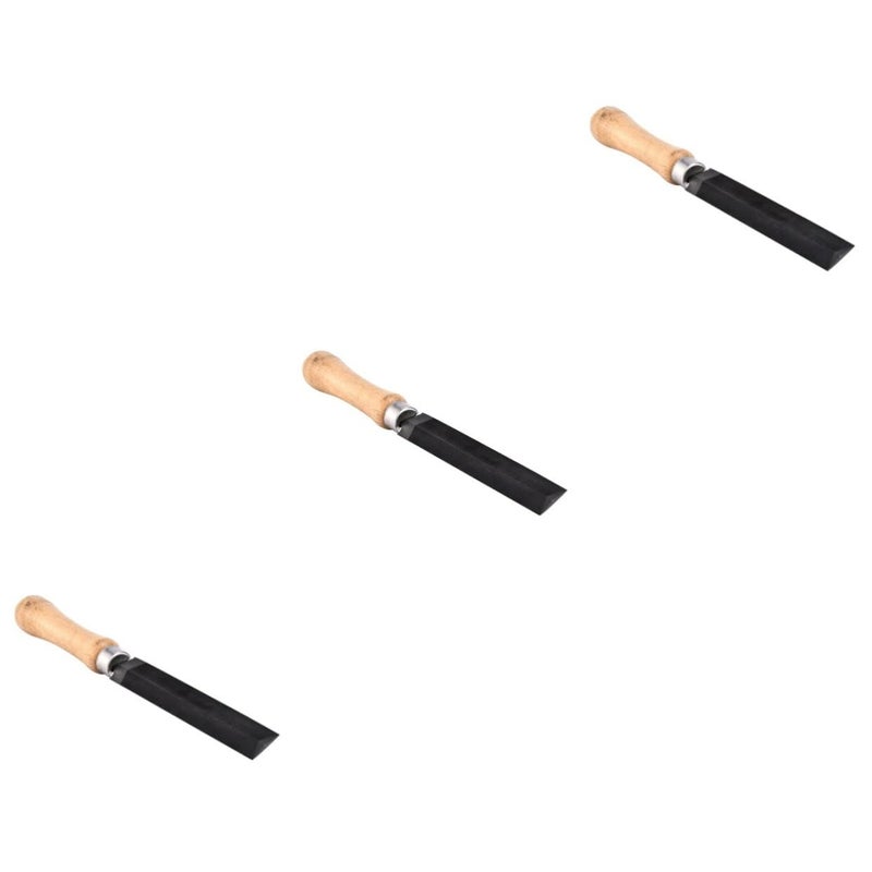 Professional Guitar Nut File Repair Tool Set 3pcs Wooden Handle 19x1.5cm - Image 2