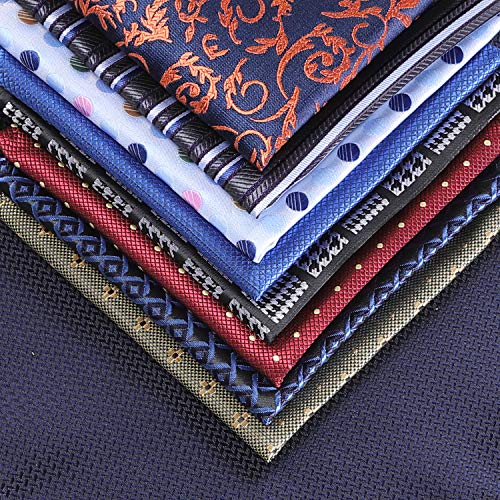 Jeatonge 40 Pack 8.5x8.5 inch Pocket Squares for Men Men's Handkerchief Mens Pocket Squares Set Assorted Colors with a Holder - Image 5