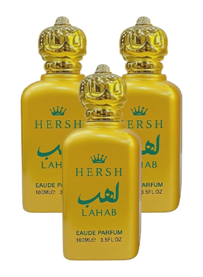 FAKHAMA 3 Pieces Hersh Lahab Perfume For Men 100ml EDP - Image 1