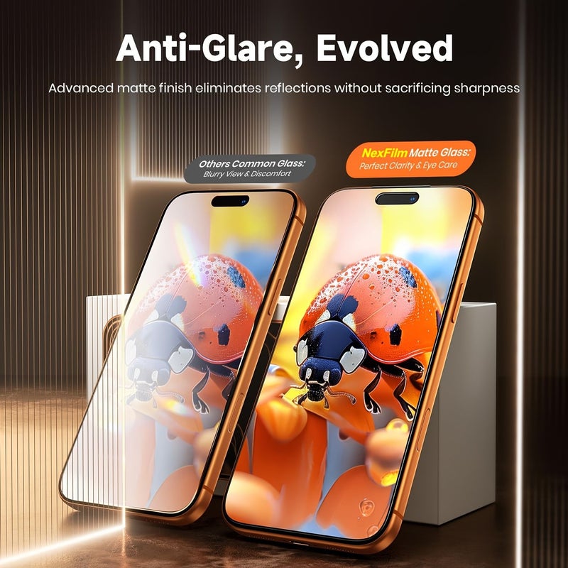 Matte Privacy Screen 2 Pack Tempered Glass Screen Protector for iPhone 11 Pro Max 9H Hardness Frosted Anti Spy Shockproof Anti Fingerprint Anti Scratch - Image 2