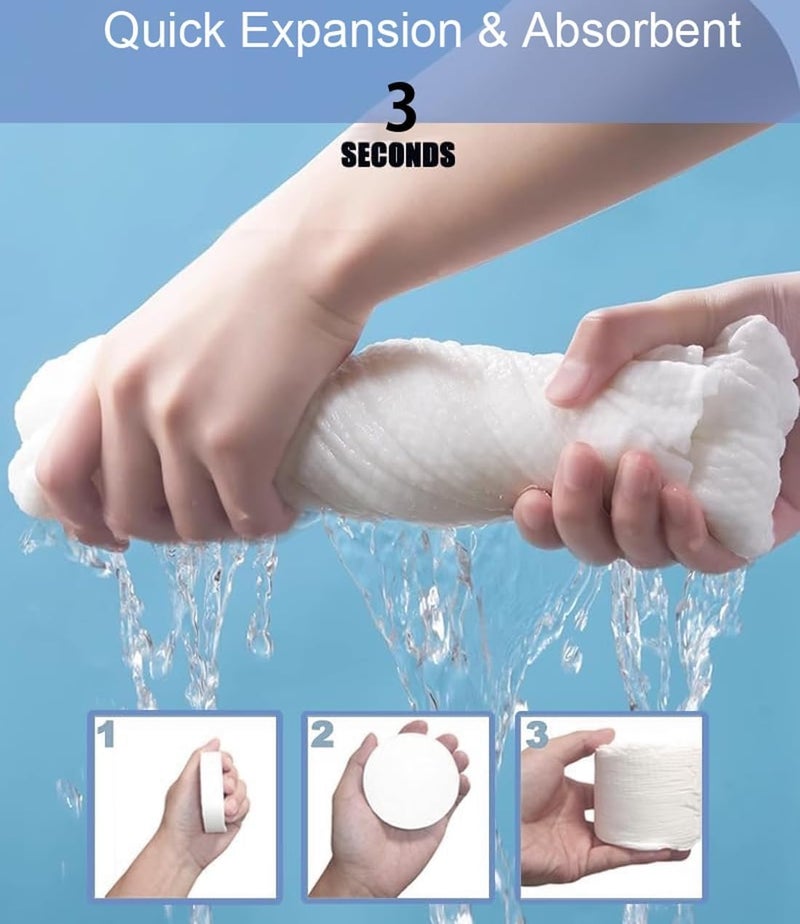 VIVUE Cotton Towel Tablets | 4 PCS Magic Expand Large Compressed Towel 70 * 140 Cm Disposable Cotton Bath Towels Portable Light and Reusable Suitable for Hiking Camping Beach Swimming and Traveling - Image 5