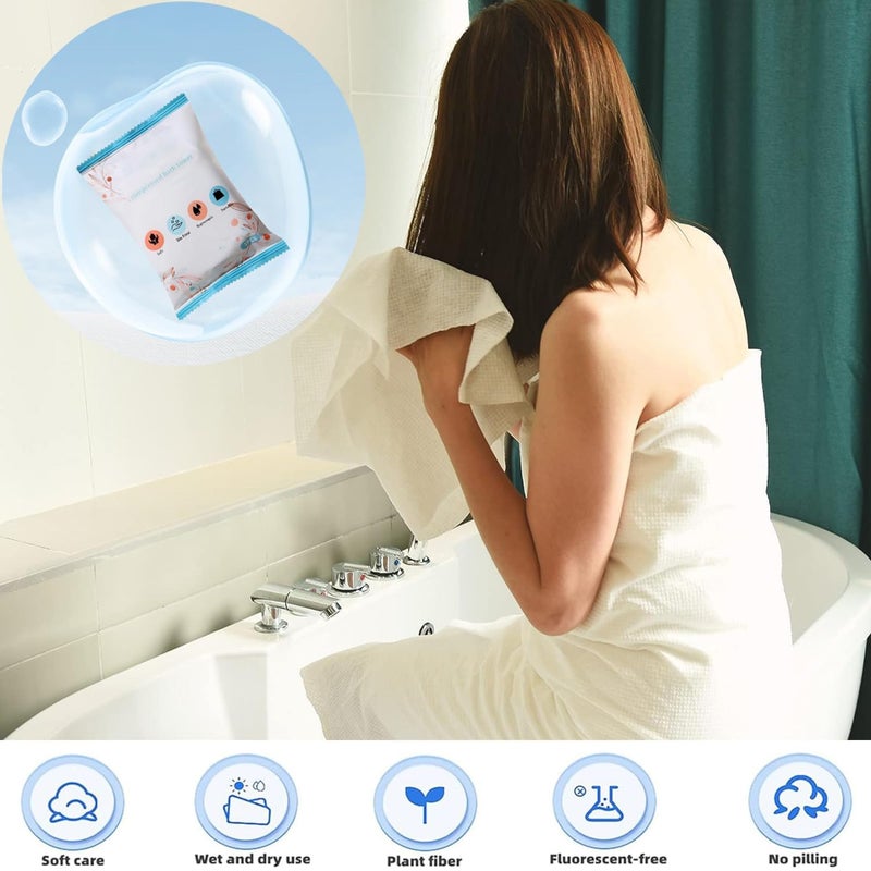VIVUE Cotton Towel Tablets | 4 PCS Magic Expand Large Compressed Towel 70 * 140 Cm Disposable Cotton Bath Towels Portable Light and Reusable Suitable for Hiking Camping Beach Swimming and Traveling - Image 2