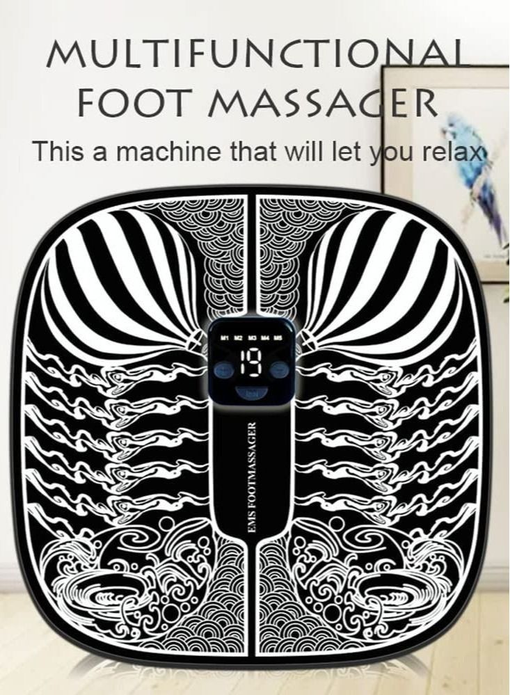 مييلان وسادة تدليك كهربائية تهتز مدلك القدم الذكية التحكم عن بعد وسادة تدليك الدورة الدموية ، استرخاء القدم - Image 2