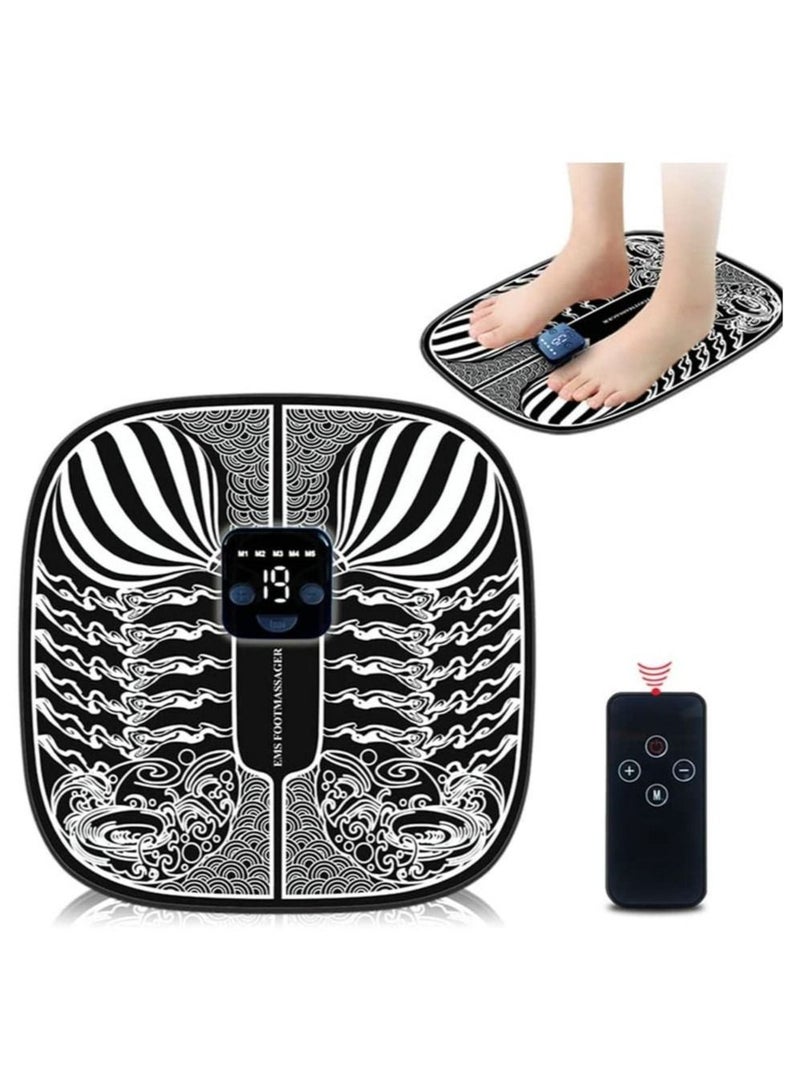 مييلان وسادة تدليك كهربائية تهتز مدلك القدم الذكية التحكم عن بعد وسادة تدليك الدورة الدموية ، استرخاء القدم - Image 1