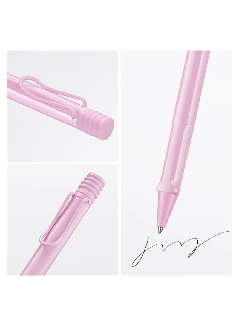 LAMY قلم حبر جاف سفاري طرف متوسط حبر أسود برميل وردي فاتح - Image 2