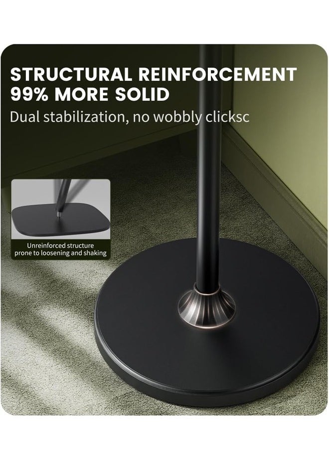 ELTRAZONE Floor Mobile Phone Holder Stand with Overhead Cantilever Arm – 360° Rotation and Adjustable Height – Stable Base for Video Recording, Live Streaming, Vlogging, Watching Movies – Hands-Free Tripod Mount for Smartphones – Ideal for Home or Studio Use - Image 5