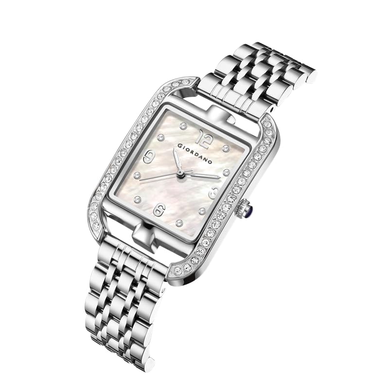 Giordano Analog Watch for Women– Stylish Dial with Crystal Accents, Metal Strap, Quartz Movement – Elegant Accessory for Special Occasions - GZ-60108 - Image 5