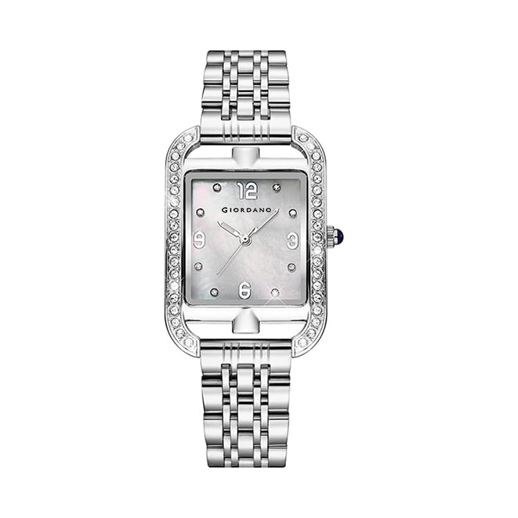 Giordano Analog Watch for Women– Stylish Dial with Crystal Accents, Metal Strap, Quartz Movement – Elegant Accessory for Special Occasions - GZ-60108 - Image 3