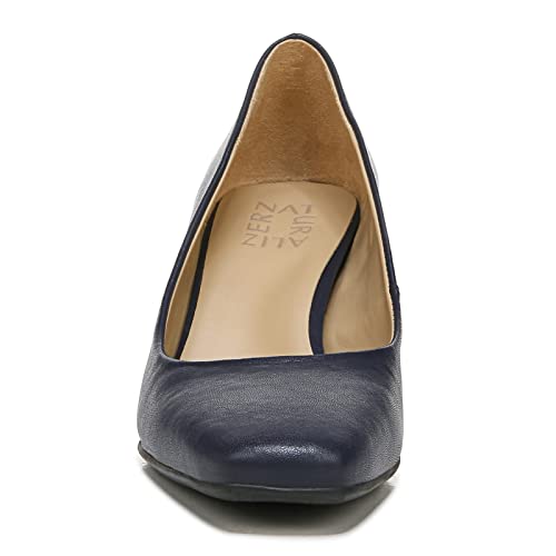 Naturalizer Womens Warner Square Toe Block Heel Pump,French Navy Blue,5 - Image 3