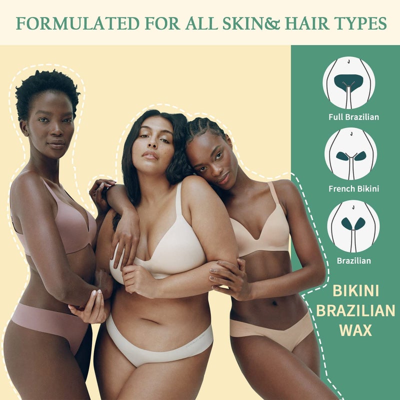 Maxpearl Hard Wax Beads, 300g Hair Removal Wax Beans for Brazilian Bikini, Face, Eyebrows, Underarms, Arms, Chest, Back, Legs, Pack of 3 - Image 5