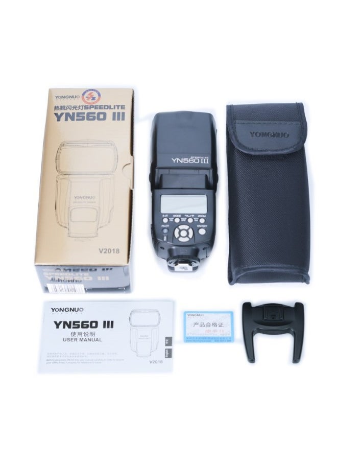 Generic - Yongnuo YN560III Three-generation 560IV Four-generation Top Flash For Canon Nikon Sony Universal Hot Boots-Color:YN560 III (negative Display Screen) +2500 MA Battery Set (General Charging) - Image 1