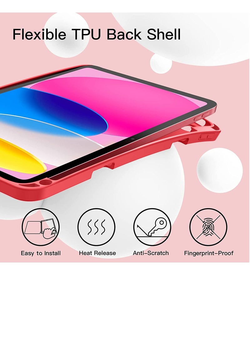 GENNEXT iPad 10th Generation 10.9 inch 2022 Case Flip Cover with Magnetic Closure Auto Wake/Sleep function having Pencil holder Slot - Image 2