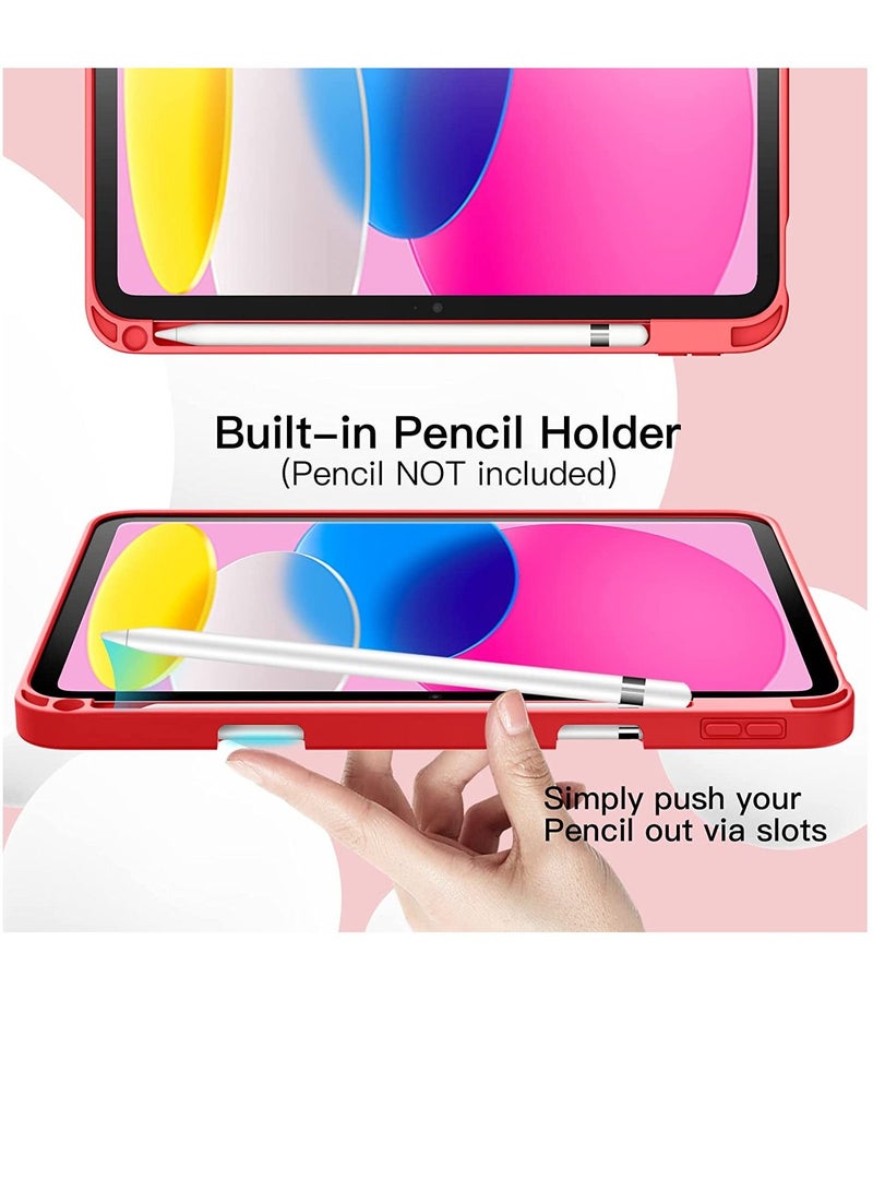 GENNEXT iPad 10th Generation 10.9 inch 2022 Case Flip Cover with Magnetic Closure Auto Wake/Sleep function having Pencil holder Slot - Image 4