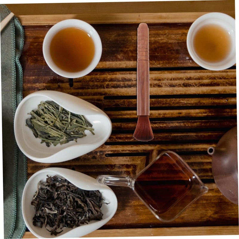 Natural Bristle Teapot Cleaning Brush With Wooden Handle For Gongfu Tea Tools - Image 4