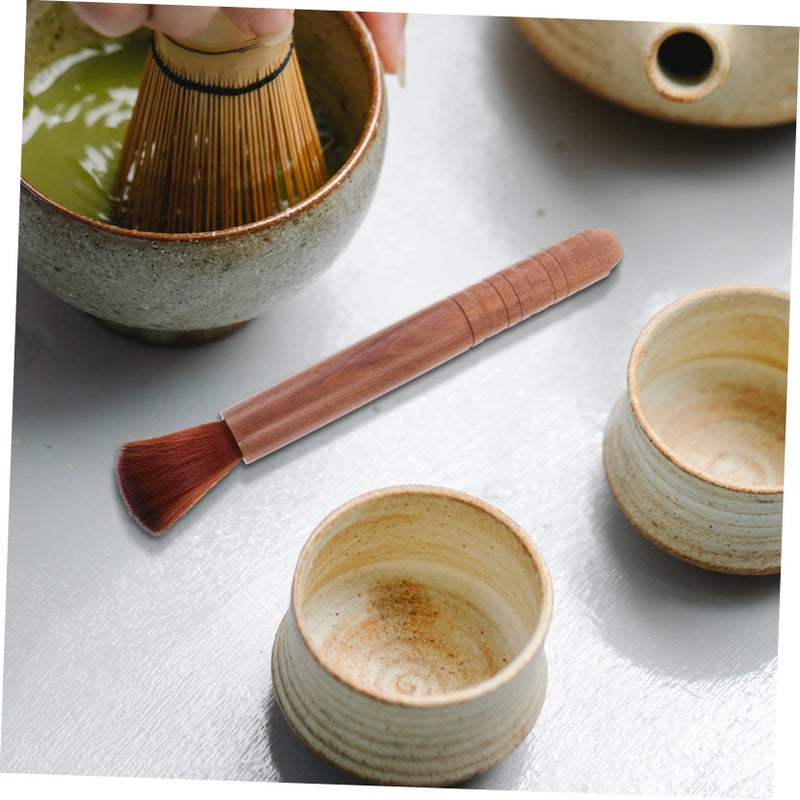Natural Bristle Teapot Cleaning Brush With Wooden Handle For Gongfu Tea Tools - Image 3