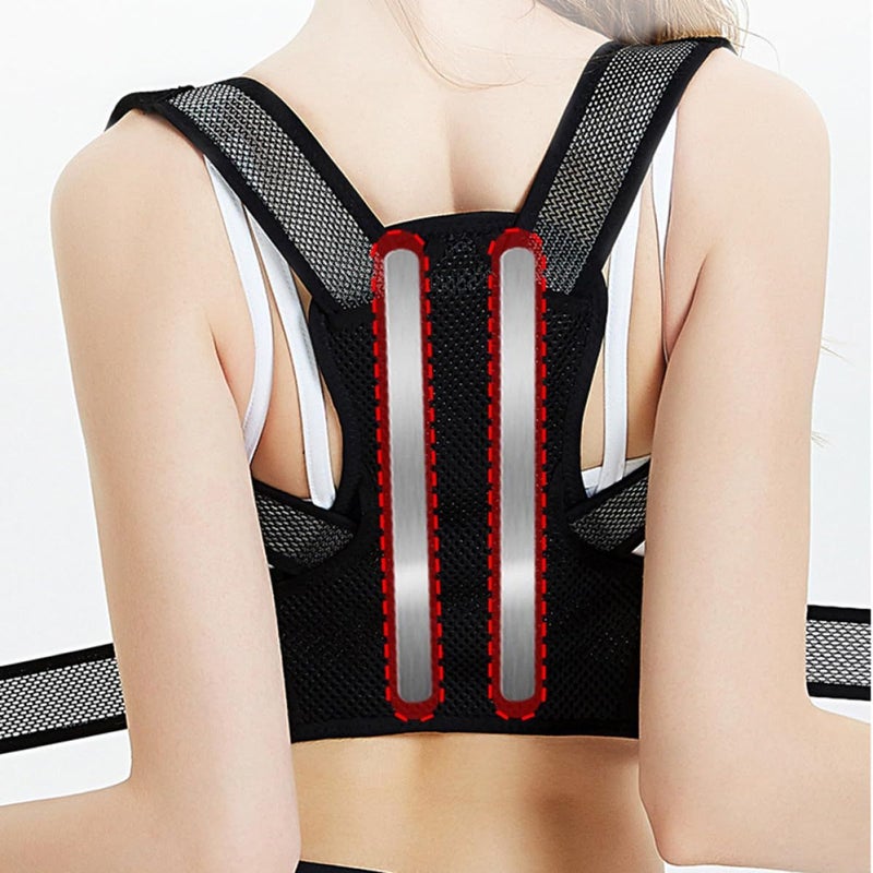 Posture Corrector Brace For Men And Women Black Size S Back Pain Relief Support - Image 4