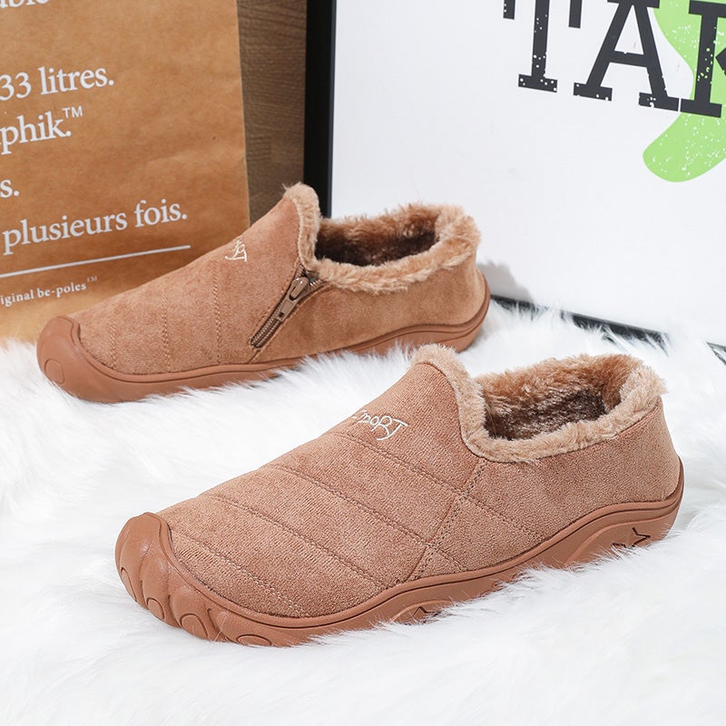 Men'S Cotton Slippers Winter Bag Heel Indoor Home And Outdoor Wear Fleece-Lined Warm Plus Size Cotton Shoes Women - Image 3