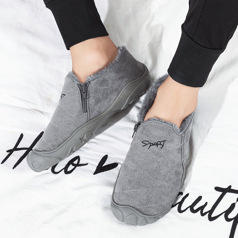 Men'S Cotton Slippers Winter Bag Heel Indoor Home And Outdoor Wear Fleece-Lined Warm Plus Size Cotton Shoes Women - Image 5