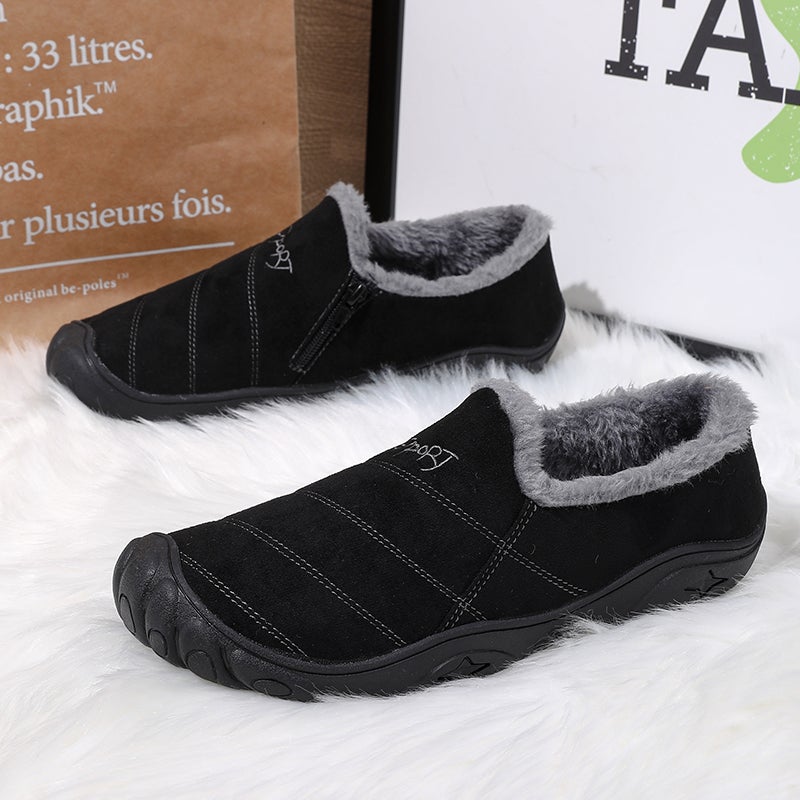Men'S Cotton Slippers Winter Bag Heel Indoor Home And Outdoor Wear Fleece-Lined Warm Plus Size Cotton Shoes Women - Image 4