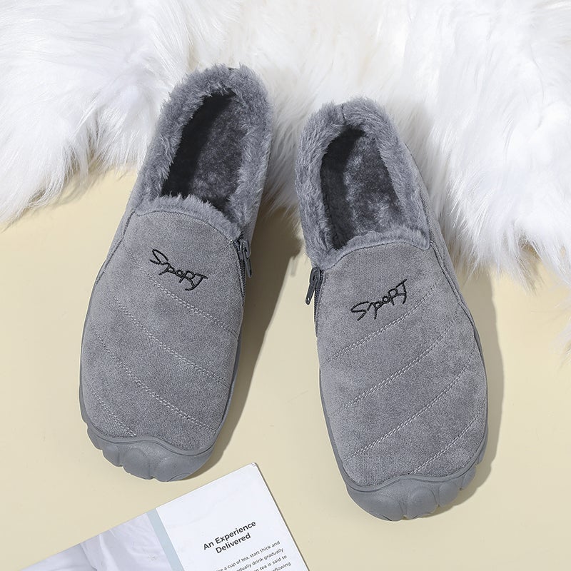 Men'S Cotton Slippers Winter Bag Heel Indoor Home And Outdoor Wear Fleece-Lined Warm Plus Size Cotton Shoes Women - Image 1