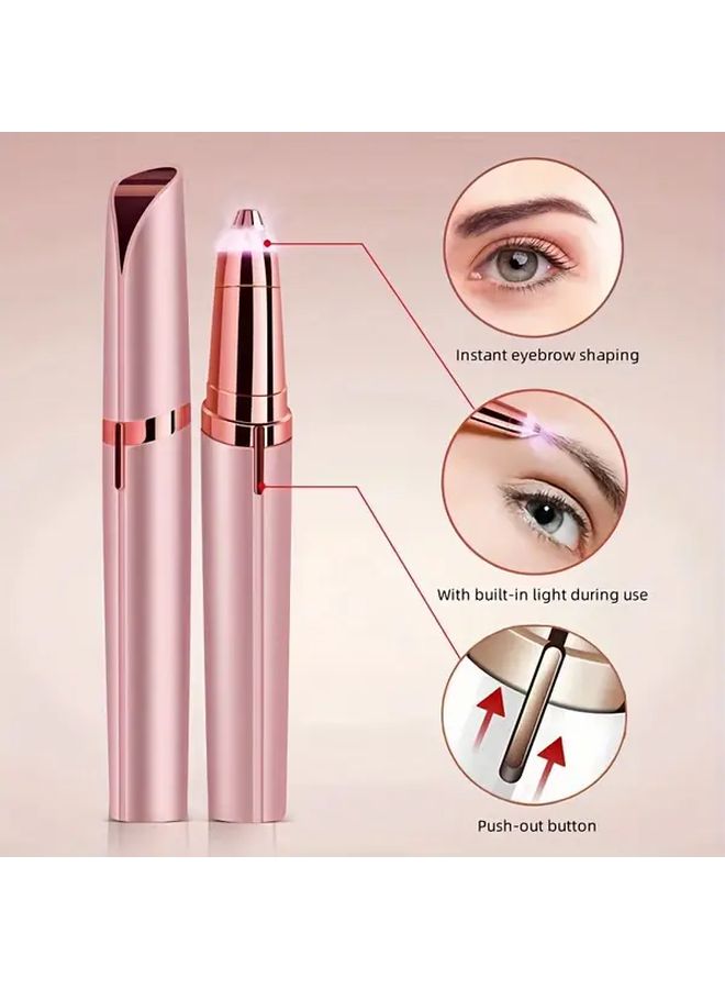Golden Electric Eyebrow Hair Remover And Beauty Trimmer For Men Women Portable Gift - Image 4