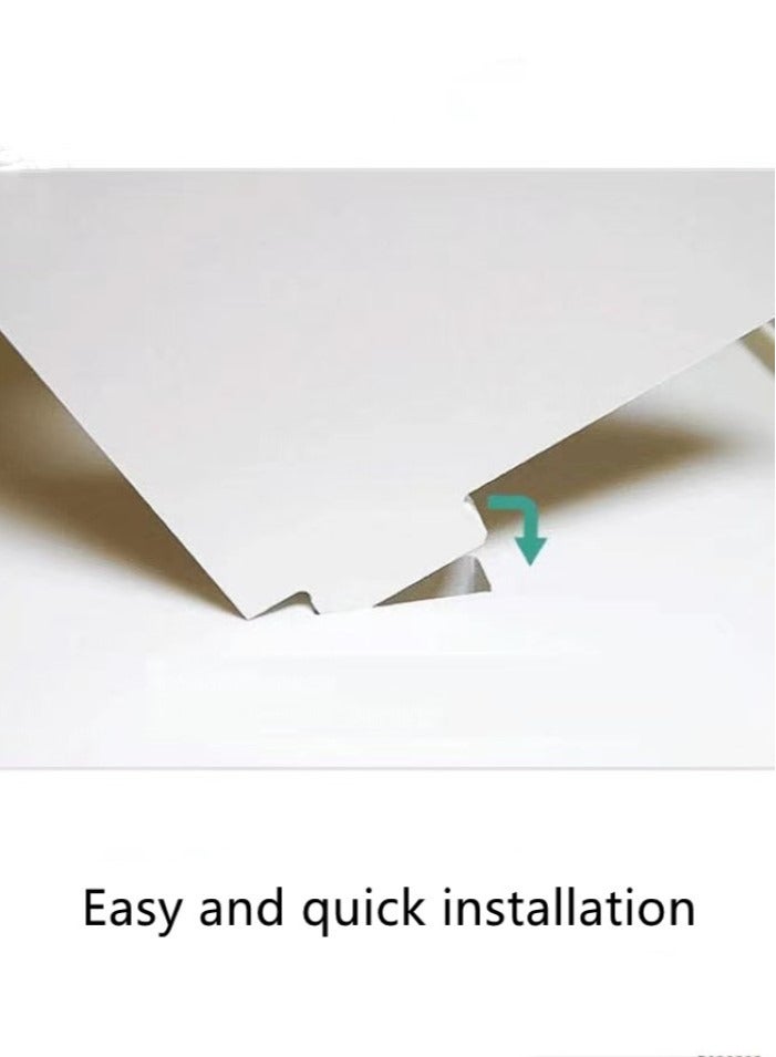 Kutis 2-Tier Storage Bookshelf Storage Organizer White 60x40x24 Centimeter - Image 3