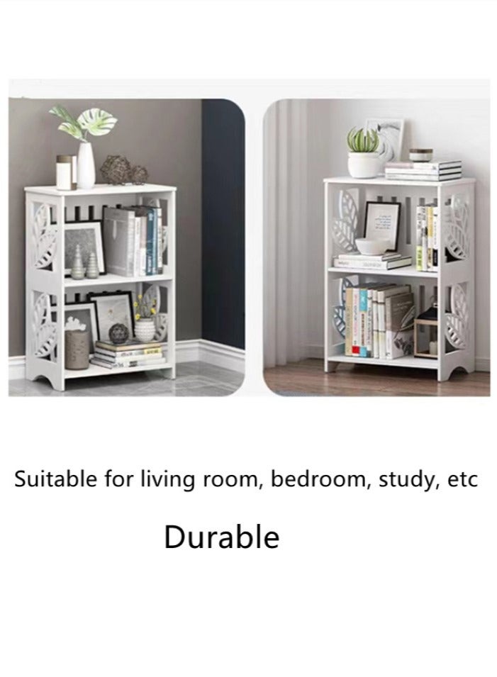Kutis 2-Tier Storage Bookshelf Storage Organizer White 60x40x24 Centimeter - Image 5