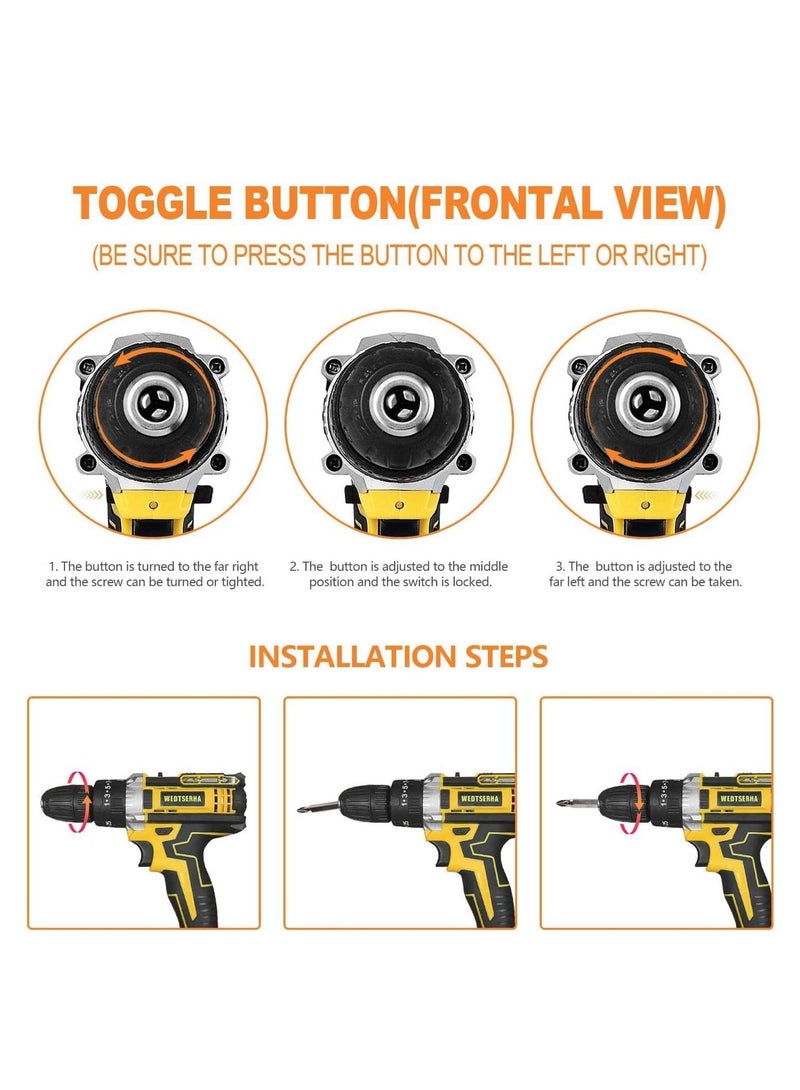 21V Cordless Drill With Multi-Functional Hardware Tool Kit Set  - Image 5
