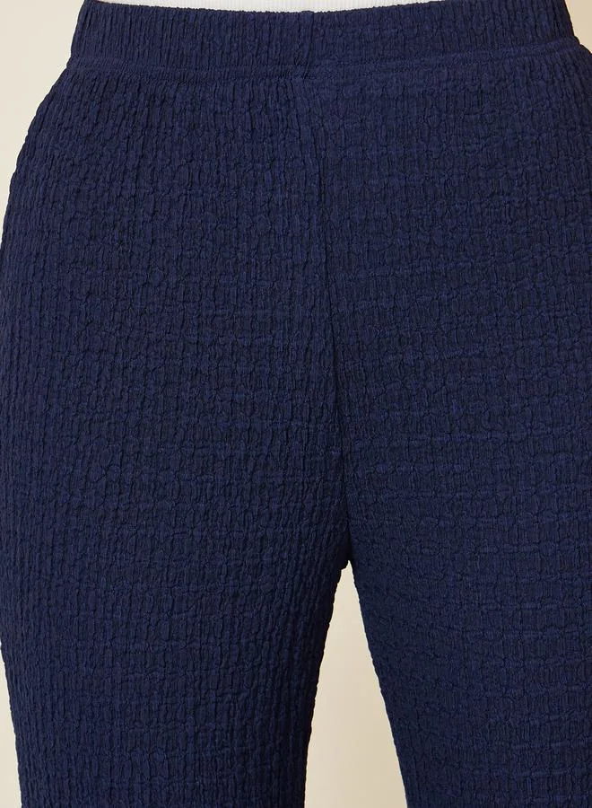 Styli High Rise Flared Fit Textured Legging